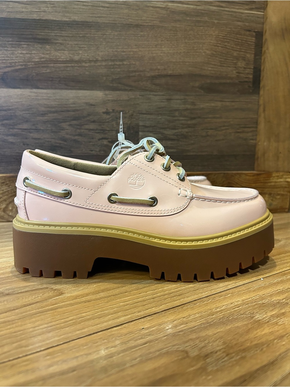Timberland Pink Stone Street Platform Lug Boat Shoe